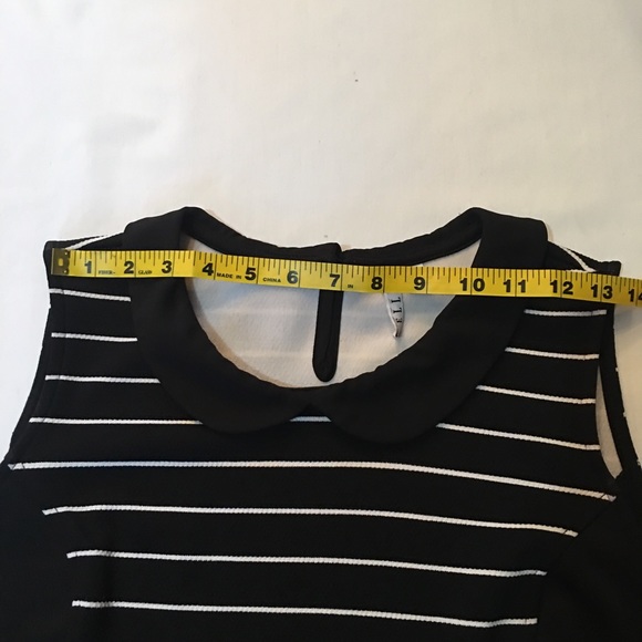 Elle Black White Striped Dress. - Picture 6 of 7